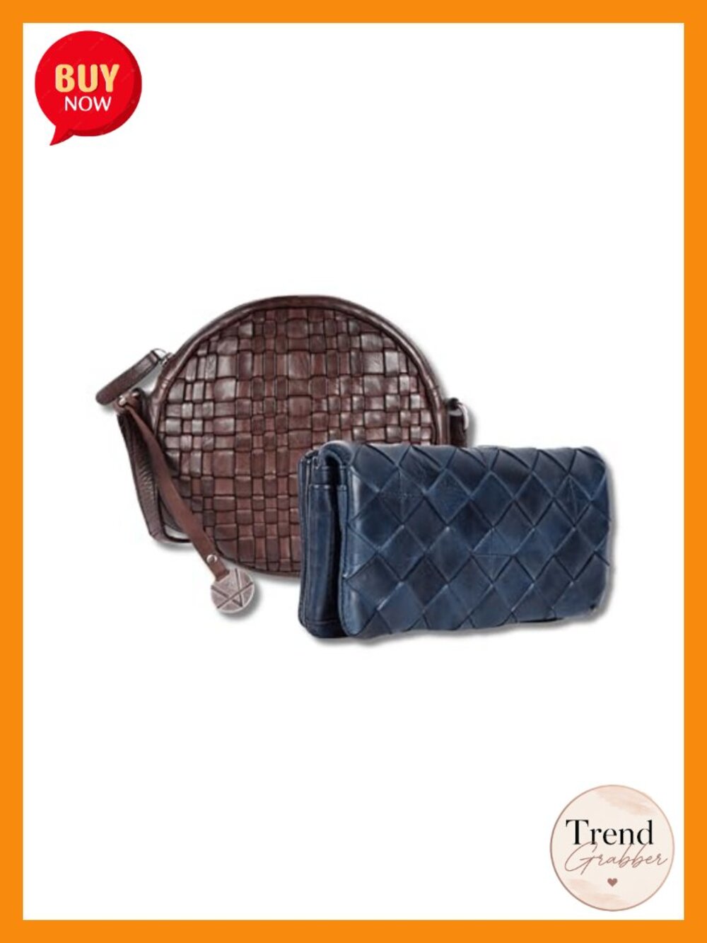 Genuine Leather Crossbody Bag & Wallet Set for Women Zipper Coin Purse